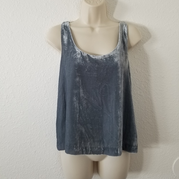 J. Crew Velvet Tank Twilight Navy Blue Size 12P